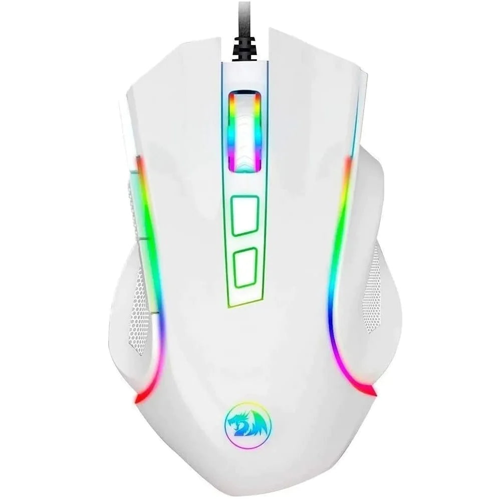 Redragon M607W Griffin White Wired USB Gaming Mouse with 7 Programmable Buttons / 7200 DPI / RGB Lighting for Windows/Mac PC Redragon M607W Griffin White Wired USB Gaming Mouse with 7 Programmable Buttons / 7200 DPI / RGB Lighting for Windows/Mac PC